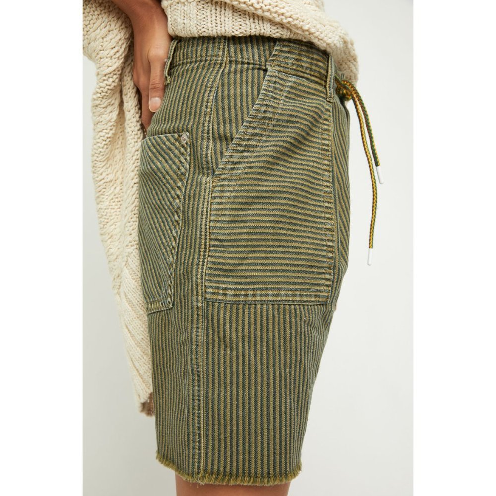 🎉LAST CHANCE🎉 NWT Free People Easy Rider Harem Short / Olive Sparrow - Picture 5 of 7